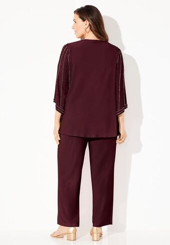 Catherines Women's Plus Size Petite Luminary 3-Piece Pant Suit in Kuwait