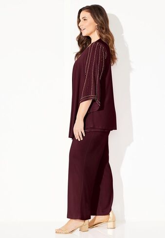 Catherines Women's Plus Size Petite Luminary 3-Piece Pant Suit in Kuwait