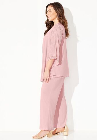 Catherines Women's Plus Size Petite Luminary 3-Piece Pant Suit in Kuwait