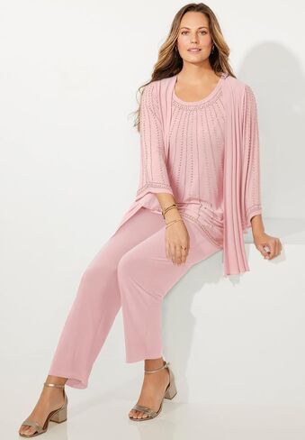 Catherines Women's Plus Size Petite Luminary 3-Piece Pant Suit in Kuwait