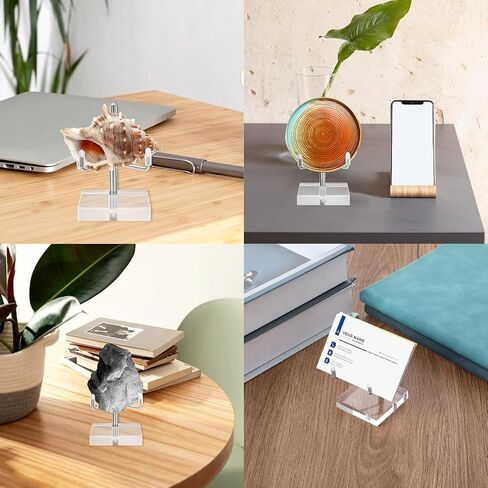 Small Picture Easel Stands for Display, Small Plate Stand Easel with Arcylic Base - Adjustable Clear Display Stand for Displaying Art Fossil Coral Picture, Photo Frame in Saudi Arabia