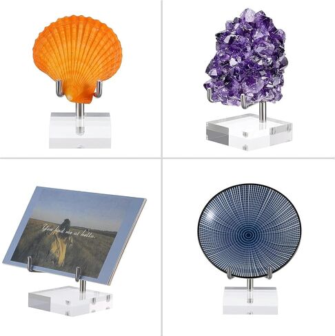 Small Picture Easel Stands for Display, Small Plate Stand Easel with Arcylic Base - Adjustable Clear Display Stand for Displaying Art Fossil Coral Picture, Photo Frame in Saudi Arabia