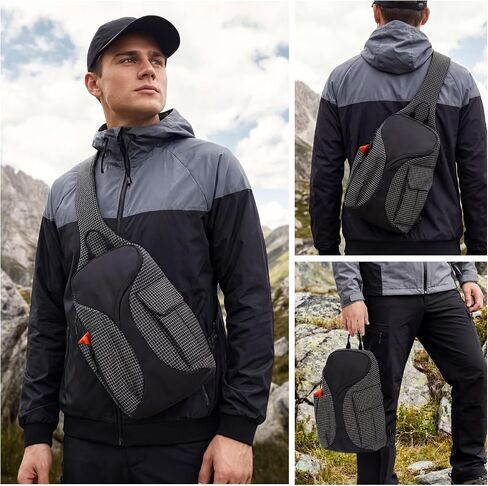 حقيبة حبال حقيبة كروس بودي حقيبة ظهر عبر الجسم للسفر والتنزه Daypack تناسب جيب زجاجة مياه مقاس 12 بوصة للكمبيوتر اللوحي قابل للتوسيع in Kuwait
