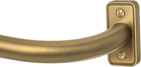 Wrap Around Curtain Rod 32 to 90 inch, Blackout Heavy Duty Curtain Pole for Windows, 1" Decorative Room Modern Adjustable Drapery Rod for Living Room, Bedroom, Easy Install, Brushed Gold in Saudi Arabia