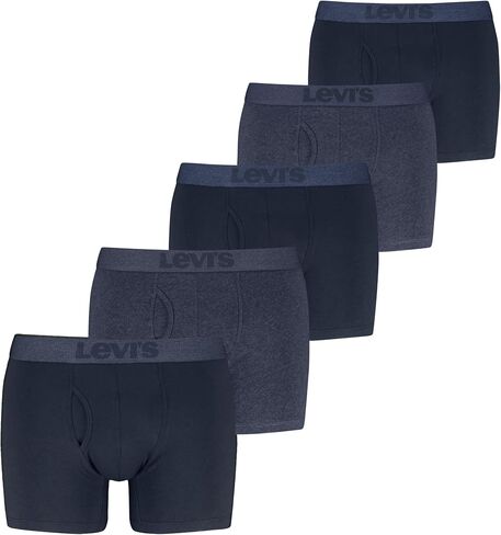 Levi's Men's 5-pack Boxer Brief With Melange Waistband, Soft Cotton, Tag-free, Breathable Comfort in Saudi Arabia