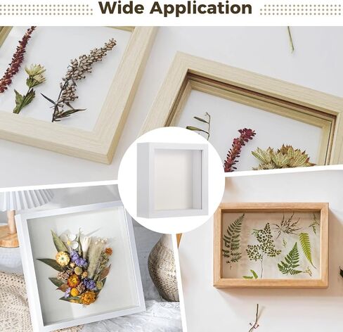 10 PCS Mini Shadow Box Frames - 5.6 in Small Square Shadow Boxes for Displaying Dried Flowers, White 3D Floating Frames for Craft Projects, Picture Frames for Home Decor DIY Favors in Saudi Arabia