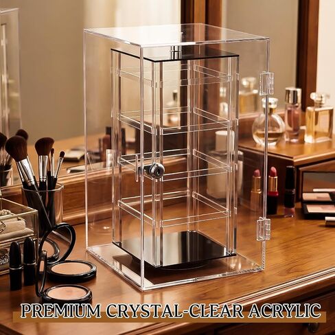 RattanView 360 Rotating Jewelry Display Case with Lock, Acrylic Earring Holder Stand for Trade Shows & Retail Display, Holds 100 Cards in Kuwait