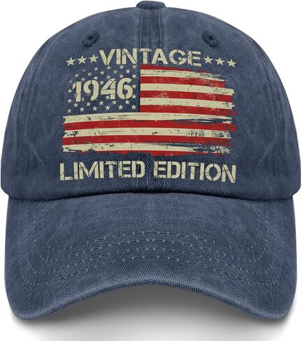 80th Birthday Gifts for Men Women,Vintage 1946 Hat,80th Birthday Decorations,Adjustable Cap-Gift for Dad, Mom,Husband,Wife in Saudi Arabia