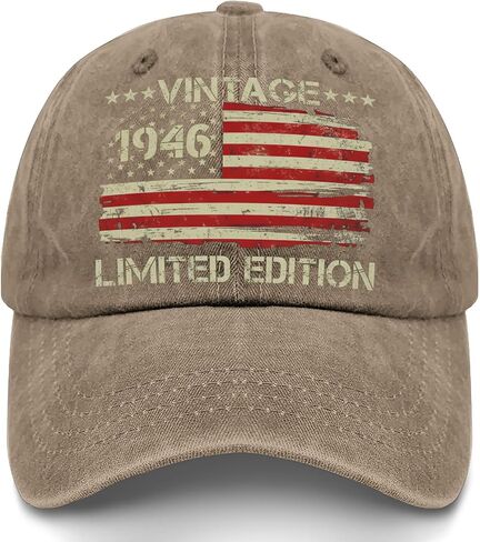 80th Birthday Gifts for Men Women,Vintage 1946 Hat,80th Birthday Decorations,Adjustable Cap-Gift for Dad, Mom,Husband,Wife in Saudi Arabia