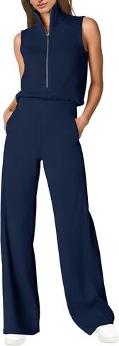 SENSERISE Womens Summer Jumpsuits Dressy Casual One Piece Jumpsuit Wide Leg 2026 Lounge Vacation Airport Travel Outfit in Kuwait