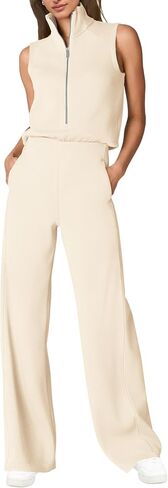 SENSERISE Womens Summer Jumpsuits Dressy Casual One Piece Jumpsuit Wide Leg 2026 Lounge Vacation Airport Travel Outfit in Kuwait