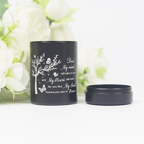 3 Inch Small Urn for Human Ashes Aluminum Mini Cremation Small Keepsake Box for Sharing Ashes Mini Urn-Dad in Saudi Arabia