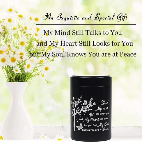 3 Inch Small Urn for Human Ashes Aluminum Mini Cremation Small Keepsake Box for Sharing Ashes Mini Urn-Dad in Saudi Arabia