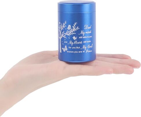 3 Inch Small Urn for Human Ashes Aluminum Mini Cremation Small Keepsake Box for Sharing Ashes Mini Urn-Dad in Saudi Arabia