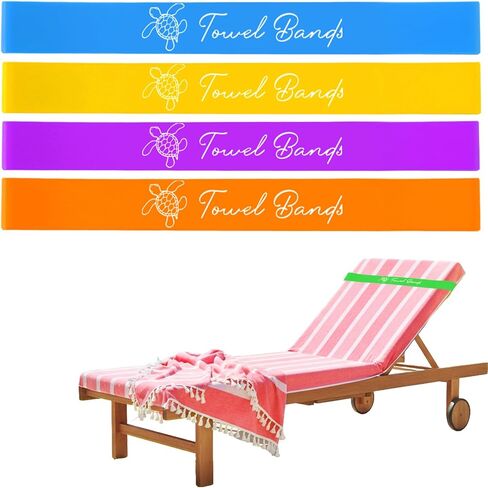 4 Packs Towel Band for Beach Pool Lounge Chair Strap Clip Cruise Card Lanyard Luggage Tag Holder Royal Caribbean Cruise Essentials 2026 Vacation Must Haves Women in Saudi Arabia