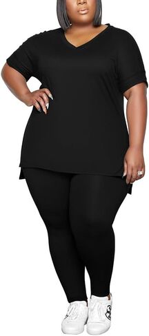 PINSV Women's Plus Size 2 Piece Outfits Sweatsuits Tracksuit Loungewear Sets in Saudi Arabia