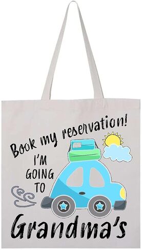 inktastic Book My Reservation I'm Going To Grandma's Tote Bag in Kuwait