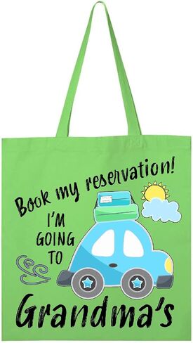 inktastic Book My Reservation I'm Going To Grandma's Tote Bag in Kuwait