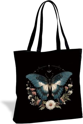 Cute Animal Illustration Tote Bag,Aesthetic Creative Gift,Grocery Shopping Travel Everyday Use in Saudi Arabia