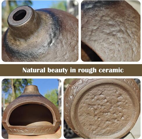 Palo Santo Holder Burner, Palo Santo Chimney for Sage Cone Burning, Mini Chiminea Ceramic Incense Burner Chimney for Yoga and Meditation Decor in Kuwait