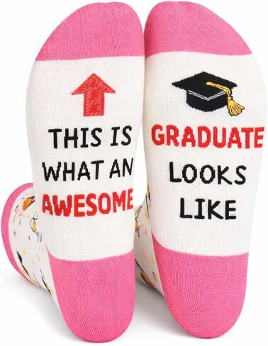 Graduation Gifts for Girls Boys Her Class of 2026 Socks High School College Senior 2026 Gifts for Women Men Students Teens 6th 8th 12th Grad Socks First Day of School Funny Graduates Stocking Stuffers in Saudi Arabia