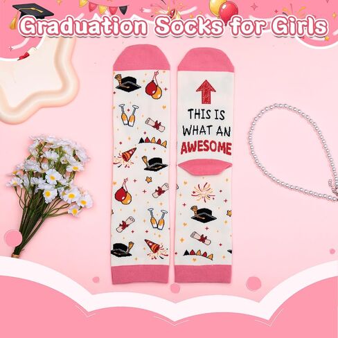Graduation Gifts for Girls Boys Her Class of 2026 Socks High School College Senior 2026 Gifts for Women Men Students Teens 6th 8th 12th Grad Socks First Day of School Funny Graduates Stocking Stuffers in Saudi Arabia