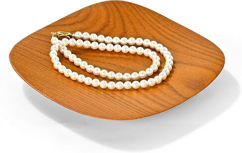 Solid Wood Jewelry Display Tray for Rings Earrings Necklace Bracelet, Jewelry Photograph Display Tray Catchall in Kuwait