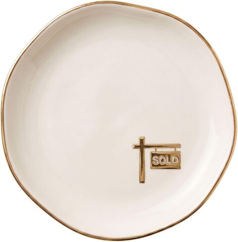 InnoBeta Realtor Gifts for Women, Ceramic Jewelry Tray Decorative Trinket Dish for Rings Earrings Necklaces Bracelet Watch Keys in Kuwait