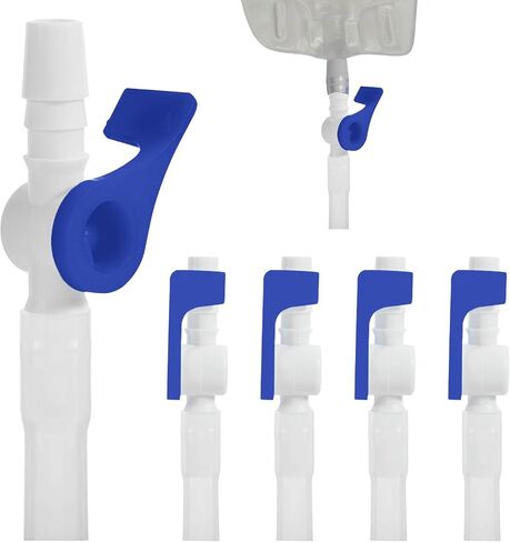 5PCS Urine Drainage Catheter valves, Easy to Use Urinary Drainage Bag Valve, Smooth Edges, and Tubing for Urinary Catheter Supplies, Adjustable Catheter tubing (Purple) in Saudi Arabia