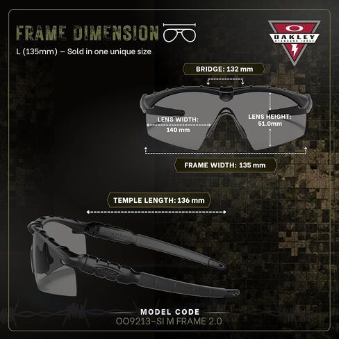 نظارات شمسية Oakley Standard Issue SI M Frame 2.0 من الدرجة العسكرية الصناعية مع مجموعة نظارات رسمية in Kuwait