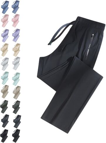 Comfys fit Pants for Women Over 50,StretchActive - Women's Ultra Stretch Ice Silk Comfort Casual Pants in Saudi Arabia