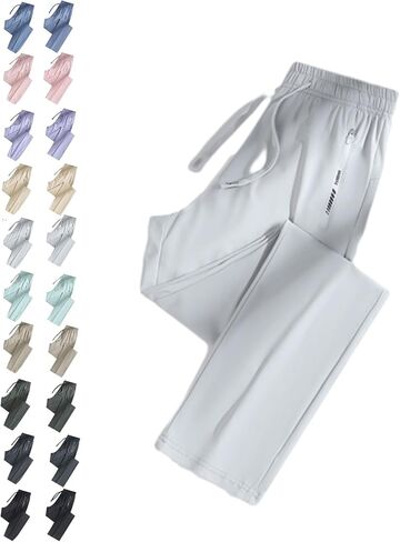 Comfys fit Pants for Women Over 50,StretchActive - Women's Ultra Stretch Ice Silk Comfort Casual Pants in Saudi Arabia