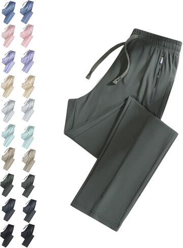 Comfys fit Pants for Women Over 50,StretchActive - Women's Ultra Stretch Ice Silk Comfort Casual Pants in Saudi Arabia