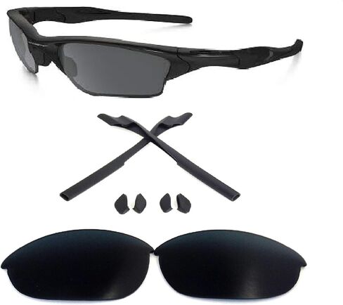 Galaxy Replacement Lens + Rubber Kits For Oakley Half Jacket 2.0 Sunglasses Black in Kuwait