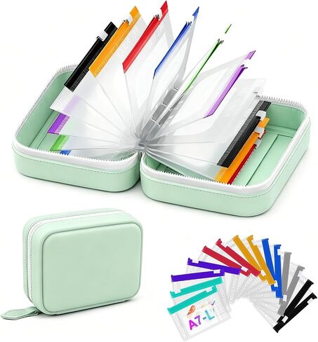 Waterproof Pill Pouch Set, 14Pcs Color-Coded Bags Inside, A7-L Waterproof Pill Organizer Set, Reusable Travel Medicine Organizer, Leakproof Zippered Pill Storage, Compact Daily Pills Holder（Pink） in Kuwait