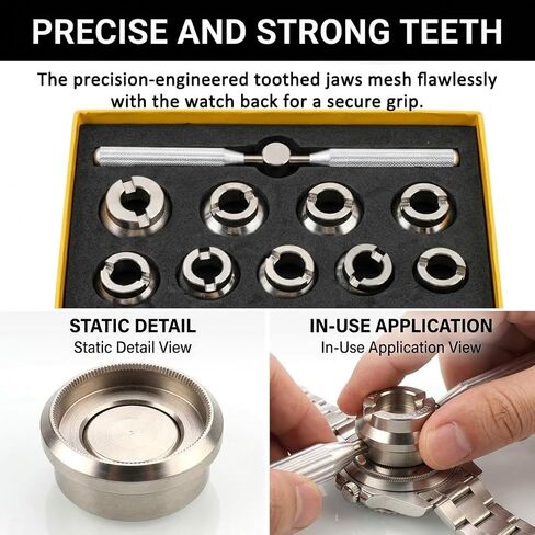 5537 Watch Back Remover Tool Kit, Watch Repair Tool with 13 Precision Dies for Professional Watchmaking and Maintenance - Fits 5700 Bench Opener in Saudi Arabia