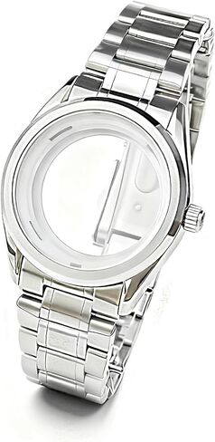 39.5mm Fit NH35 GS Case Mechanical Watch Sapphire Slide Buckle Glass -Flat+Transparent Glass Steel Base in Saudi Arabia