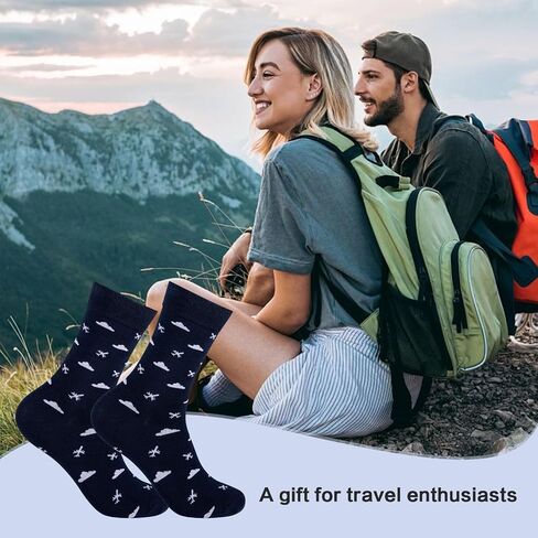 Cloud Airplane Socks, Fun Airplane Socks - Fun Airplane Travel Gifts for Men Women in Saudi Arabia