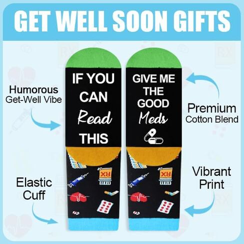 Get Well Soon Socks, Funny and Comforting Presents for Surgery Recovery, Gifts for Women and Men in Saudi Arabia