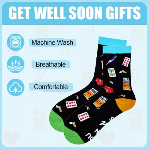Get Well Soon Socks, Funny and Comforting Presents for Surgery Recovery, Gifts for Women and Men in Saudi Arabia