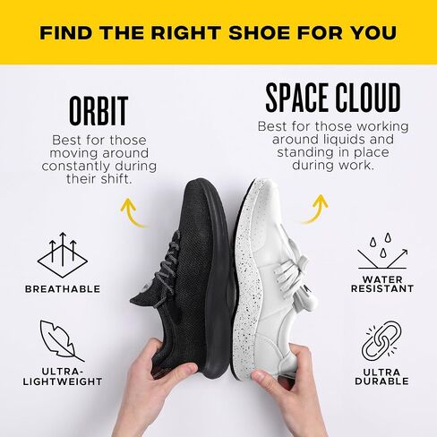 Unisex Orbit Work Sneaker Food Service Shoe, Eclipse Black 2, 13 US Women in Kuwait