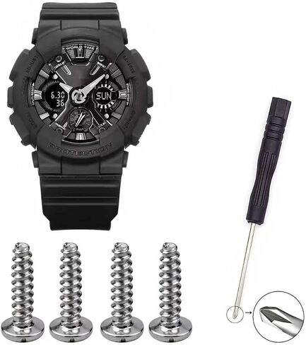 8-piece Stainless Steel Watch case Back Screw Set. Replacement Parts for Casio G-Shock Watches; Installation Tool Included. in Saudi Arabia