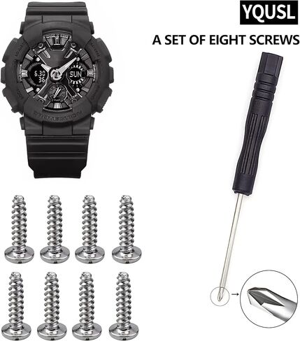 8-piece Stainless Steel Watch case Back Screw Set. Replacement Parts for Casio G-Shock Watches; Installation Tool Included. in Saudi Arabia