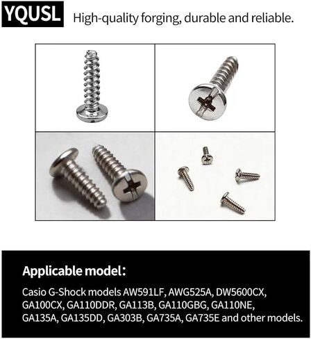 8-piece Stainless Steel Watch case Back Screw Set. Replacement Parts for Casio G-Shock Watches; Installation Tool Included. in Saudi Arabia