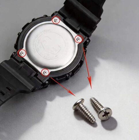 8-piece Stainless Steel Watch case Back Screw Set. Replacement Parts for Casio G-Shock Watches; Installation Tool Included. in Saudi Arabia