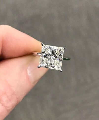 P3 POMPEII3 Pompeii Certified 5Ct Princess Cut Diamond 14k White Gold Engagement Ring Lab Grown (GH,VS) in Kuwait