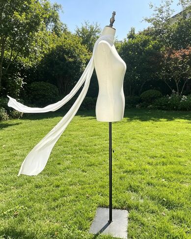 Bridal Neck Scarf Long Ivory Chiffon Wedding Wrap 10'' Wide in Saudi Arabia