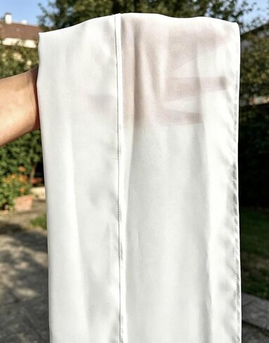 Bridal Neck Scarf Long Ivory Chiffon Wedding Wrap 10'' Wide in Saudi Arabia