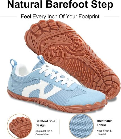 Barefoot Shoes Women Men Wide Toe Box, Zero Drop Grounded Non-Slip Sneakers for Trail Running Hiking Walking Biking Tennis, Lightweight Breathable Comfortable Casual Minimalist Fashion Footwear Unisex in Saudi Arabia