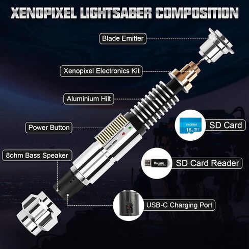 Xenopixel Lightsaber, Motion Control LK Dueling Light Sabers with 34 Sound Fonts & Custom Fonts | Smooth Swing Infinite Color Changing LK Sabers, Preminum Aluminum Hilt for Adults in Saudi Arabia